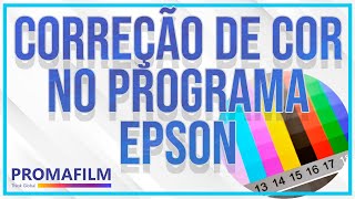 CORREÇÃO DE COR NO PROGRAMA EPSON PARA SUBLIMAÇÃO [upl. by Aisatana]