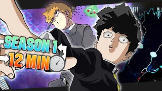 MOB PSYCHO 100 SEASON 1 IN 12 MINUTES [upl. by Ashti]