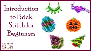 Introduction to Brick Stitch for Beginners in Bead Weaving  Julz Beads [upl. by Cleavland]