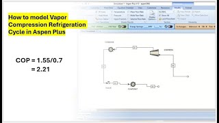 How to model Vapor Compression Refrigeration Cycle in Aspen Plus [upl. by Wynn693]