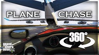 Virtual Reality Airport Chase  GTA V 360° Experience [upl. by Fachan]