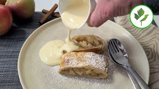 Apfelstrudel mit Blätterteig  Ein einfaches Rezept zum Nachbacken [upl. by Dall]