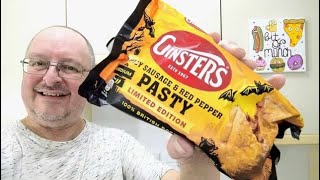 NEW Ginsters Spicy Sausage amp Red Pepper Pasty  Halloween Limited Edition  Food Review [upl. by Cerf]