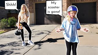 Did Leahs Scooter Get Stolen After School Routine Prank [upl. by Lehcim]