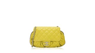 Chanel Washed Lambskin Large Chain Around Messenger Yellow [upl. by Wollis]