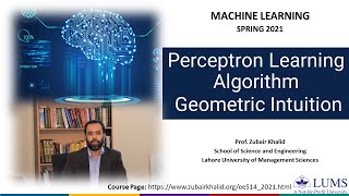 Perceptron Learning Algorithm  Geometric Intuition Week 0902 [upl. by Salita]