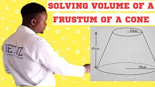 2023 ECZ Math Paper 2 Question Explained  How to Solve Volume of a Frustum of a Cone [upl. by Dde]