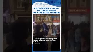 Picu Ricuh di Amsterdam Suporter Sepak Bola Israel Rusak Bendera Palestina Bonyok Dihajar Warga [upl. by Htiekram]