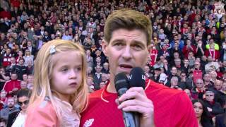 Steven Gerrard says goodbye to Anfield [upl. by Ruscio367]