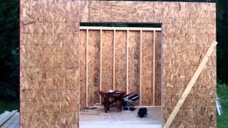 DIY Shed  Part 3b Walls [upl. by Ynaffat]