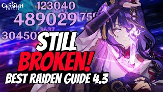 NEW Updated Raiden Guide 43  Best Builds Weapons Artifacts Teams  Genshin Impact [upl. by Vinny]