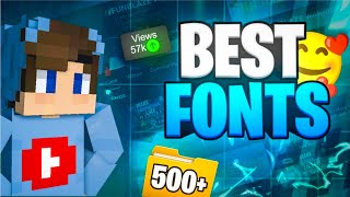 TOP 10 BEST FONT PACK FOR THUMBNAIL AND EDITING  Weenie [upl. by Yatnahs]