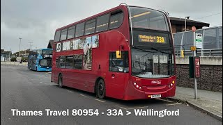 Thames Travel 80954 ADL Enviro 400 ZF€4 BX09PFK  Kickdown [upl. by Ilwain]