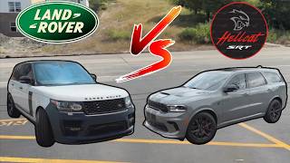 TESTED Range Rover vs Durango Hellcat Which Supercharged SUV Sounds Best [upl. by Selbbep]