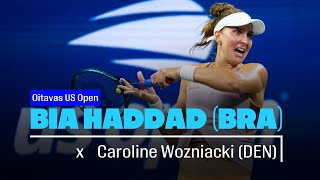 BIA HADDAD x Caroline Wozniacki Oitavas US Open 2024  Live comentários [upl. by Enyrhtac]