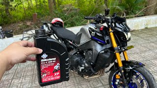 MT09SP 2022  OIL CHANGE amp FILTER CHANGE  SHARING THE FORCE OF SQUEEZE [upl. by Terza896]