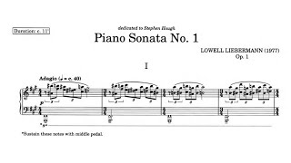 Lowell Liebermann  Piano Sonata No 1 Op 1 with score [upl. by Nalak]