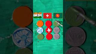 Indian 🇮🇳 Switzerland 🇨🇭 Bangladesh 🇧🇩 Flag Drawing Independence Day Drawing shorts art viral [upl. by Dnyletak]