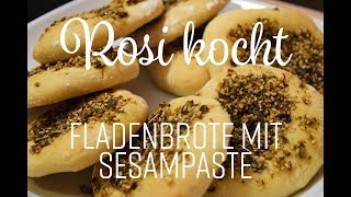 Fladenbrote mit Sesampaste Rosi kocht Indisch [upl. by Yarled]