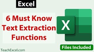 6 Must Know Text Manipulation Extraction Functions in Excel  With Examples [upl. by Alyt404]