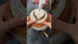 Bread made with LOVE 💕 Recipe in description recipe bread valentinesday [upl. by Sillek9]