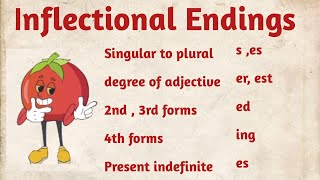 Inflectional Endings 👉in English Grammar like s  es ed ing er  est and So On English Grammar [upl. by Lari]