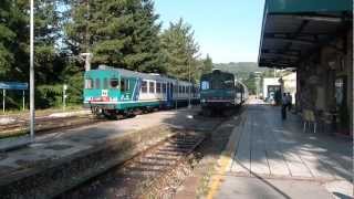 doppia di ALn 663 in partenza da piazza al serchio per lucca [upl. by Itagaki]