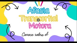 AFASIA TRANSCORTICAL MOTORA [upl. by Aratnahs]