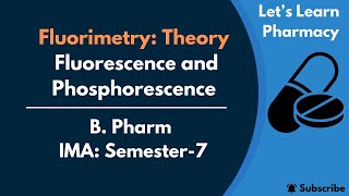 The Theory of Fluorimetry Flourescence and Phosphorescence  Jablonski Diagram  BPharm  IMASem7 [upl. by Piselli]