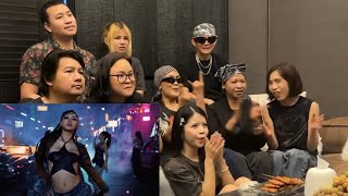 LISAs FAMILY REACTS TO ROCKSTAR MV [upl. by Hanzelin674]