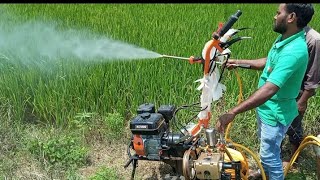 Power weeder attachment HTP sprayer demo karimnagar 9848190068 [upl. by Ardnaed]