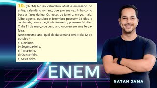 ENEM Nosso calendário atual é embasado no antigo calendário romano [upl. by Gregoor578]