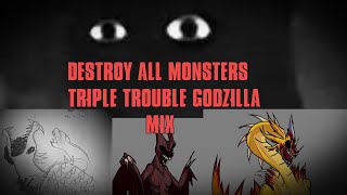 FNF Destroy All Monsters  Triple Trouble Godzilla Mix FLP amp Inst and Voices [upl. by Lette714]