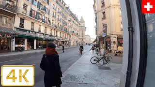 Rue des EauxVives in Geneva Switzerland  Spring 2021【4K】Canton de Genève Suisse [upl. by Elset]