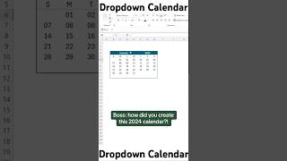 Create a Dropdown Calendar in Excel 🤯 excel exceltips exceltricks tutorial [upl. by Aistek49]