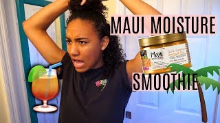 Maui Moisture Curl Quench  Coconut Oil Curl Smoothie  on Natural 3c Curly Hair [upl. by Aracat]