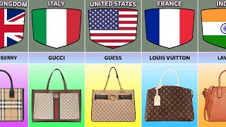 Best Luxury Handbags Brands From Different Countries [upl. by Llenwad741]