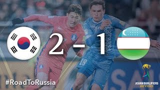 Korea Republic vs Uzbekistan Asian Qualifiers – Road To Russia [upl. by Ednil]