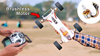 Make Brushless Motor Remote Control Car  BLDC Racing Car [upl. by Ettebab]