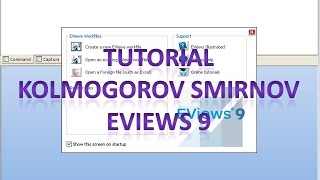 Tutorial Kolmogorov Smirnov EVIEWS 9 [upl. by Alyakim900]