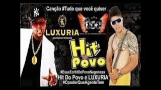 Hit do Povo e Luxúria  Tudo Que Você Quiser Nova [upl. by Weatherley]