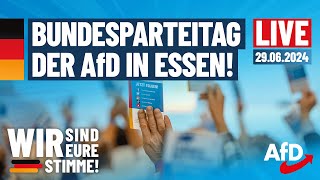 Live aus Essen AfDBundesparteitag mit Neuwahlen Bundesvorstand [upl. by Borries]