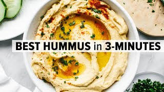 HOW TO MAKE HUMMUS  healthy amp easy hummus recipe [upl. by Brest]