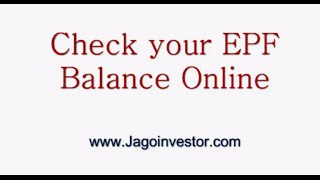 How to check your EPF Balance Online [upl. by Pantheas700]