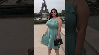 4K ai Al Imagix Lookbook Indian Captivating Fashion inthe Eiffel tower tourist beauty shorts [upl. by Aicnerolf415]