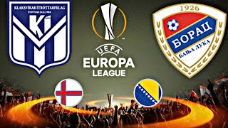 KÍ Klaksvík 21 Borac  EUROPA LEAGUE 202425 [upl. by Ankney]