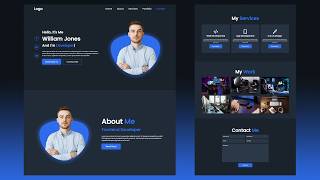 Build a complete responsive personal portfolio website using html amp css and javascript [upl. by Kelsy]