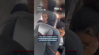 Incidente en avión de Brasil genera debate en redes [upl. by Eednas]