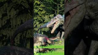 🦖SPINOSAURUS kills a NIGERSAURUS and INDOMINUS looking for a fight jurassicworldevolution2 jwe2 [upl. by Raji626]