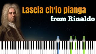 Lascia chio pianga  G F Handel  Piano Tutorial  Synthesia  How to play [upl. by Denie]